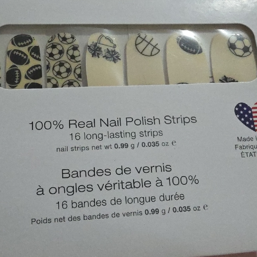 Color Street Yellow & Black Sports Nail Polish Strips